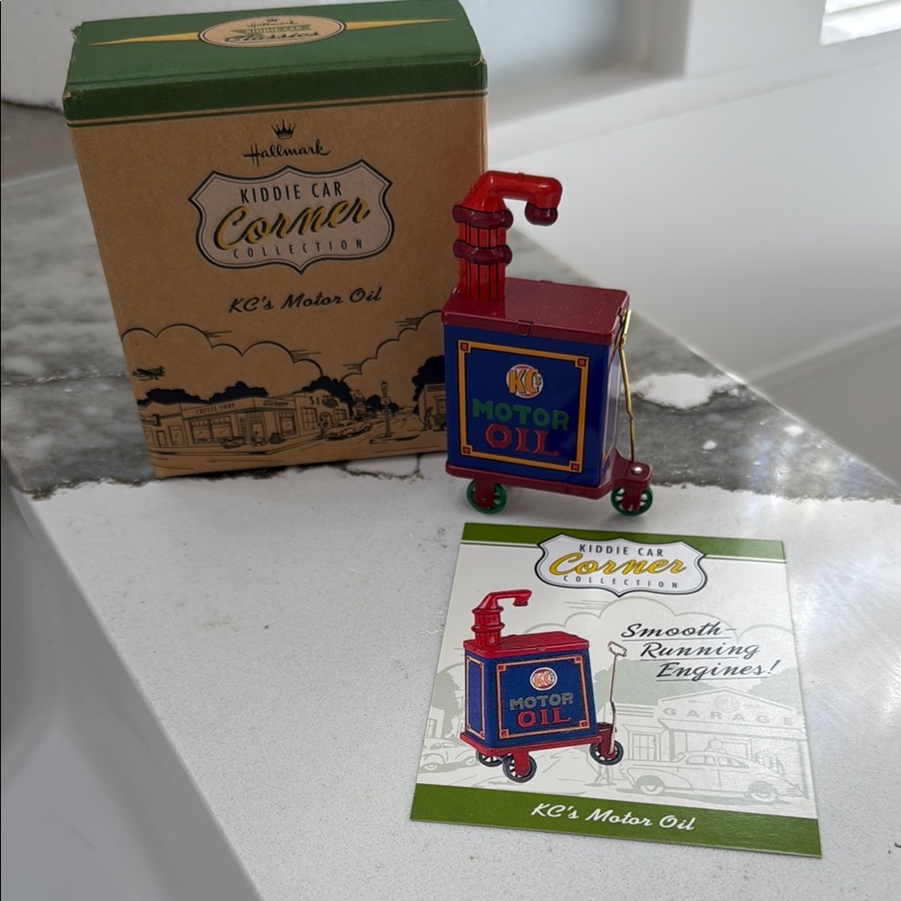Hallmark Kiddie Car Corner Motor Oil Cart